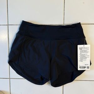 Lululemon Black Speed Up Short 4” (Brand New with Tags!) Size 2
